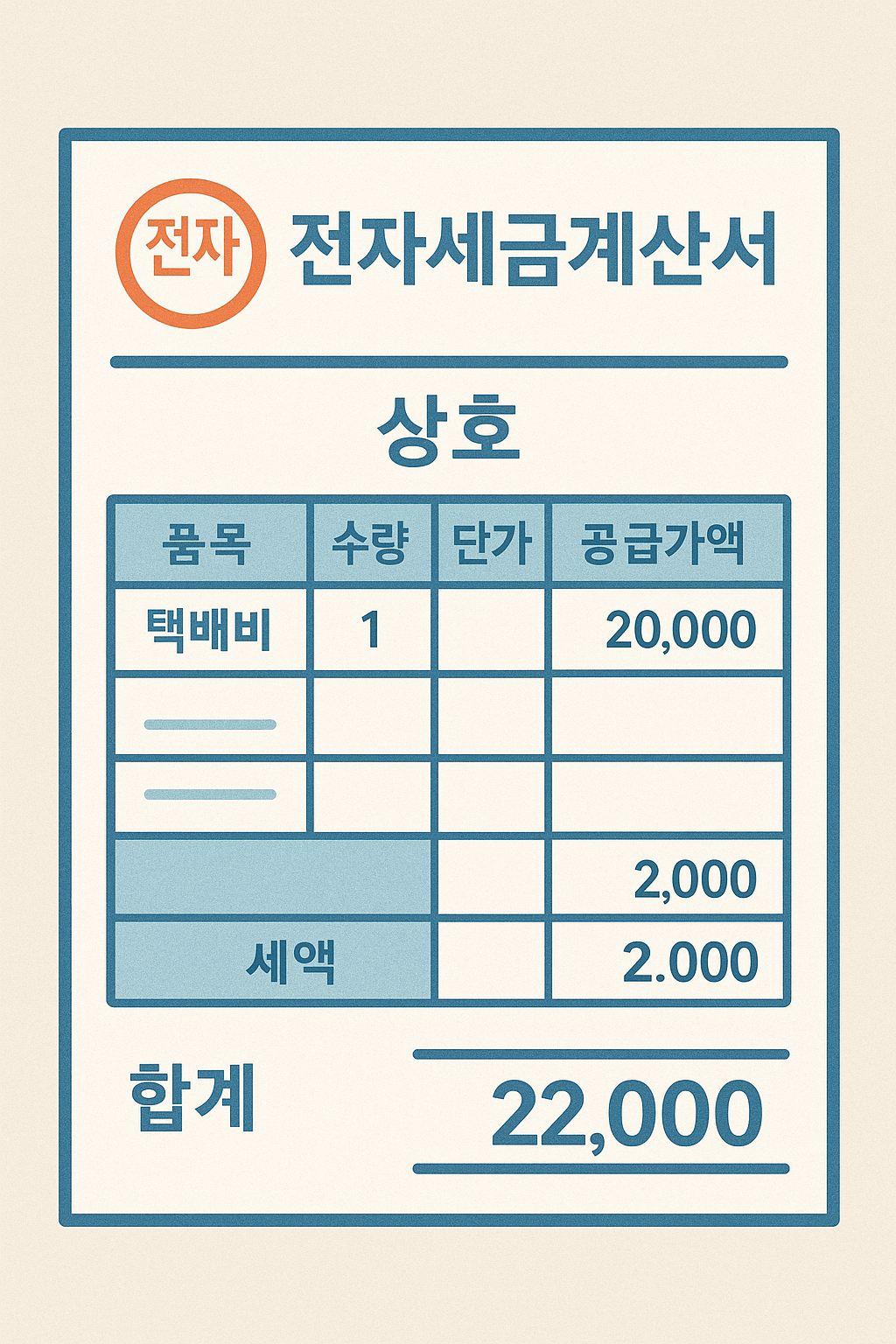 배달-택배-증빙자료-예시-전자세금계산서