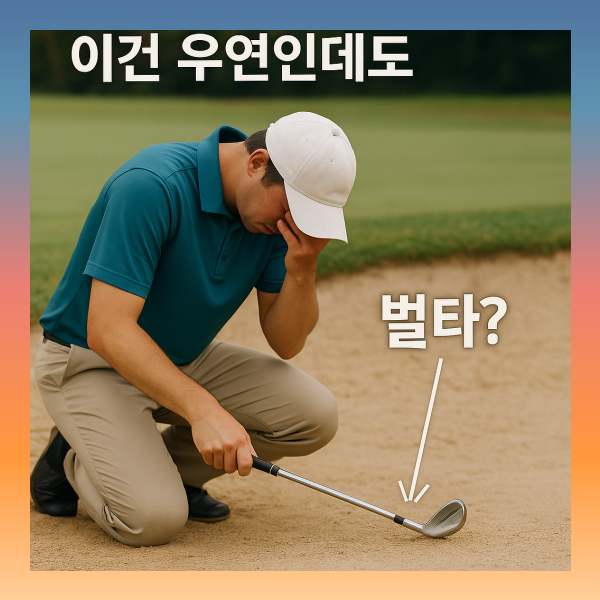 벙커 샷 실패 후 클럽이 모래에 닿았는데 벌타일까?