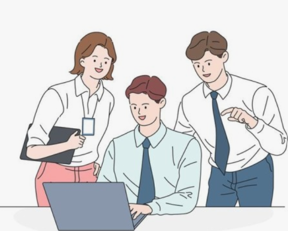 직장인 남녀 일러스트 이미지