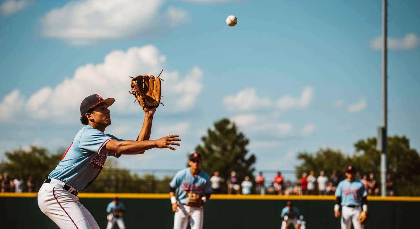 야구경기하는 모습