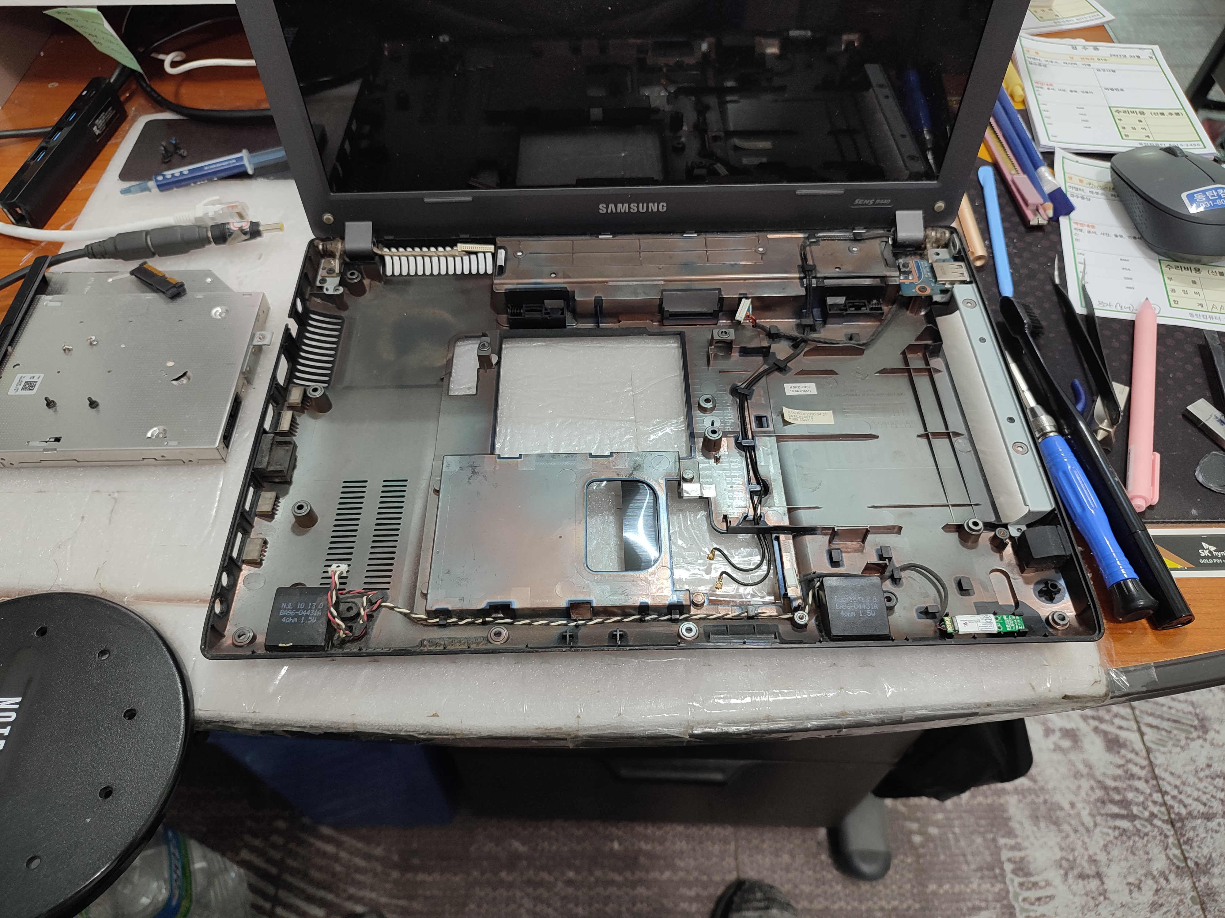 NT-R440-PS33 분해 청소중
