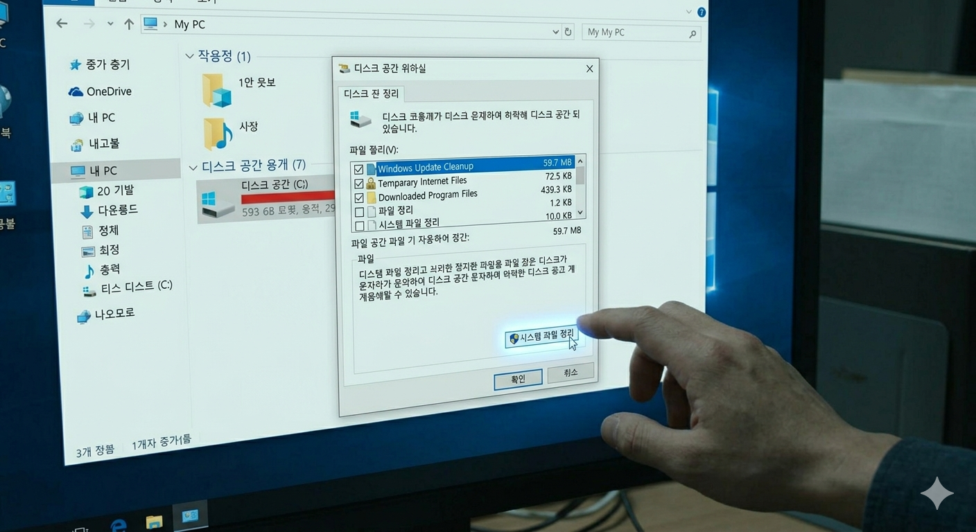 C드라이브 용량 부족 빨간불