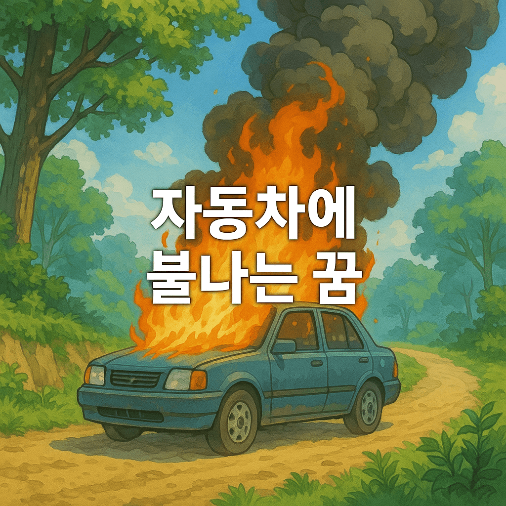 자동차에 불나는 꿈 해몽