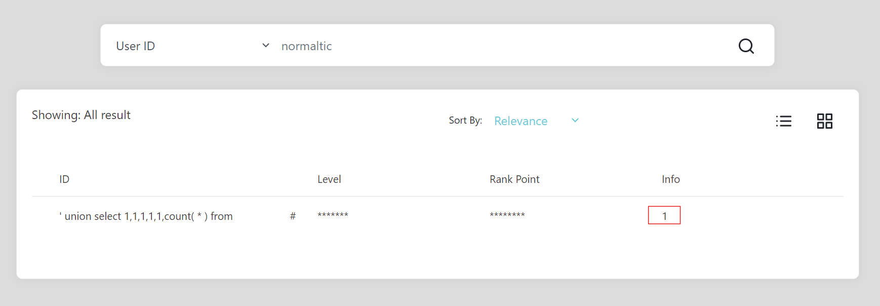 플래그1 데이터 개수
