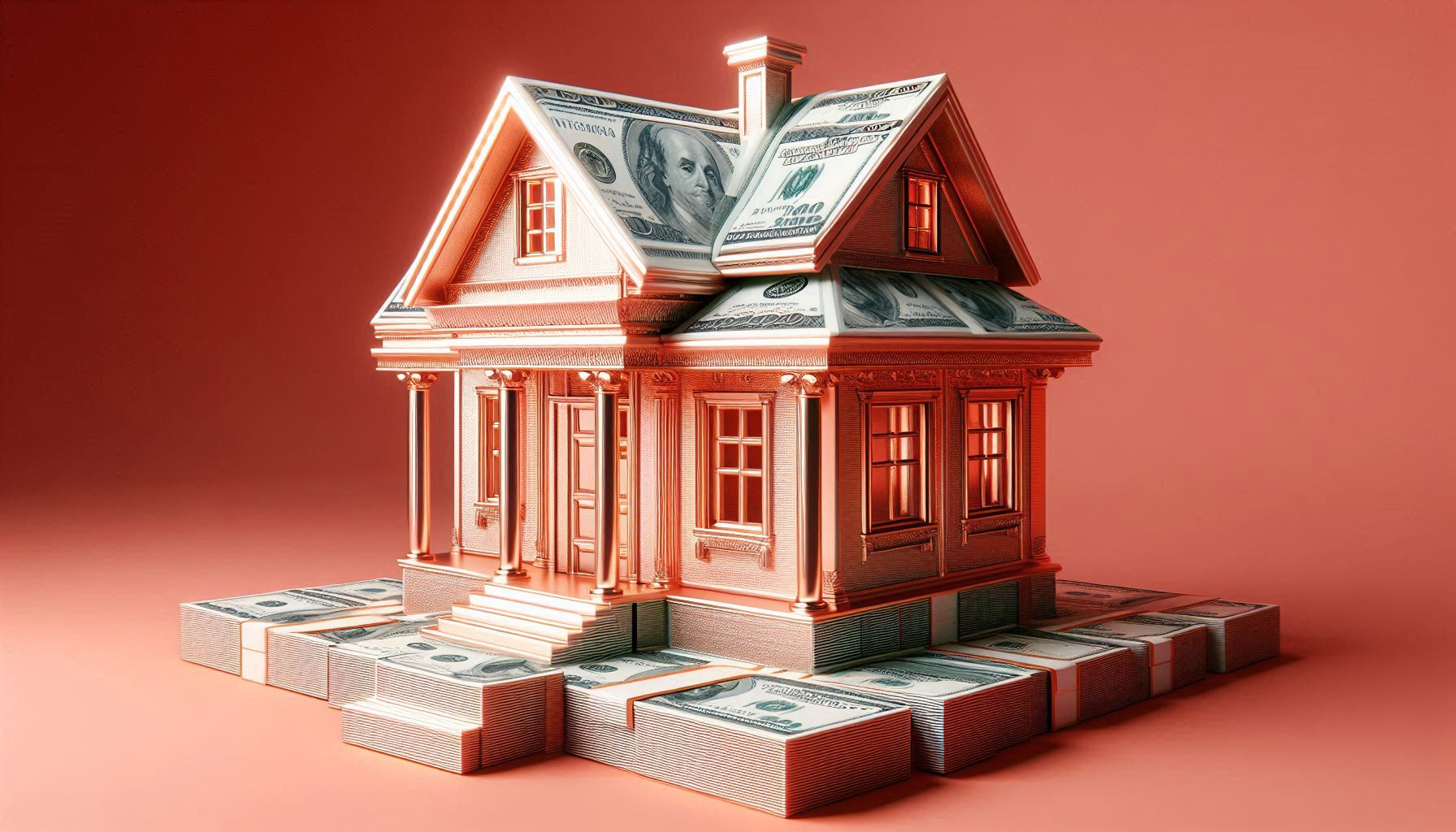 돈으로 만든 집 이미지