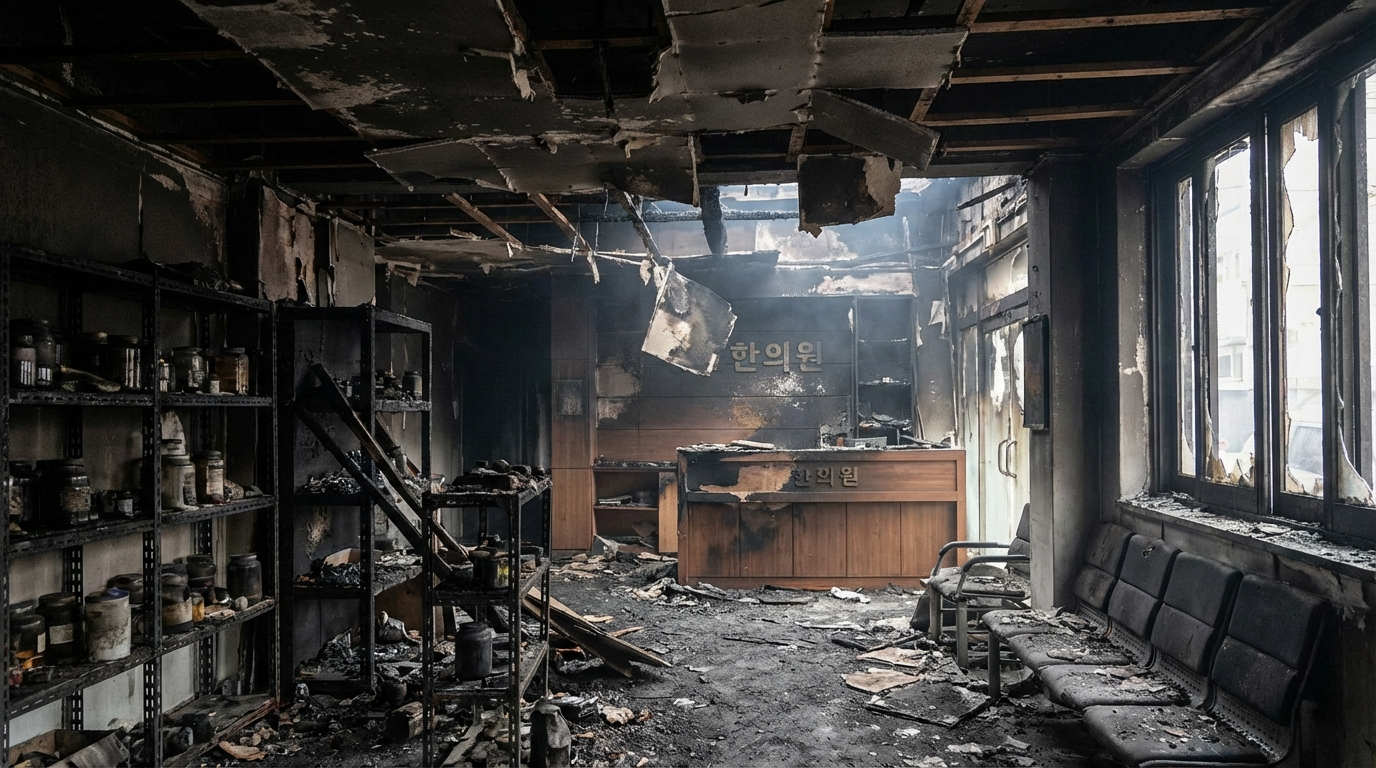 익산화재청소 작업전 모습