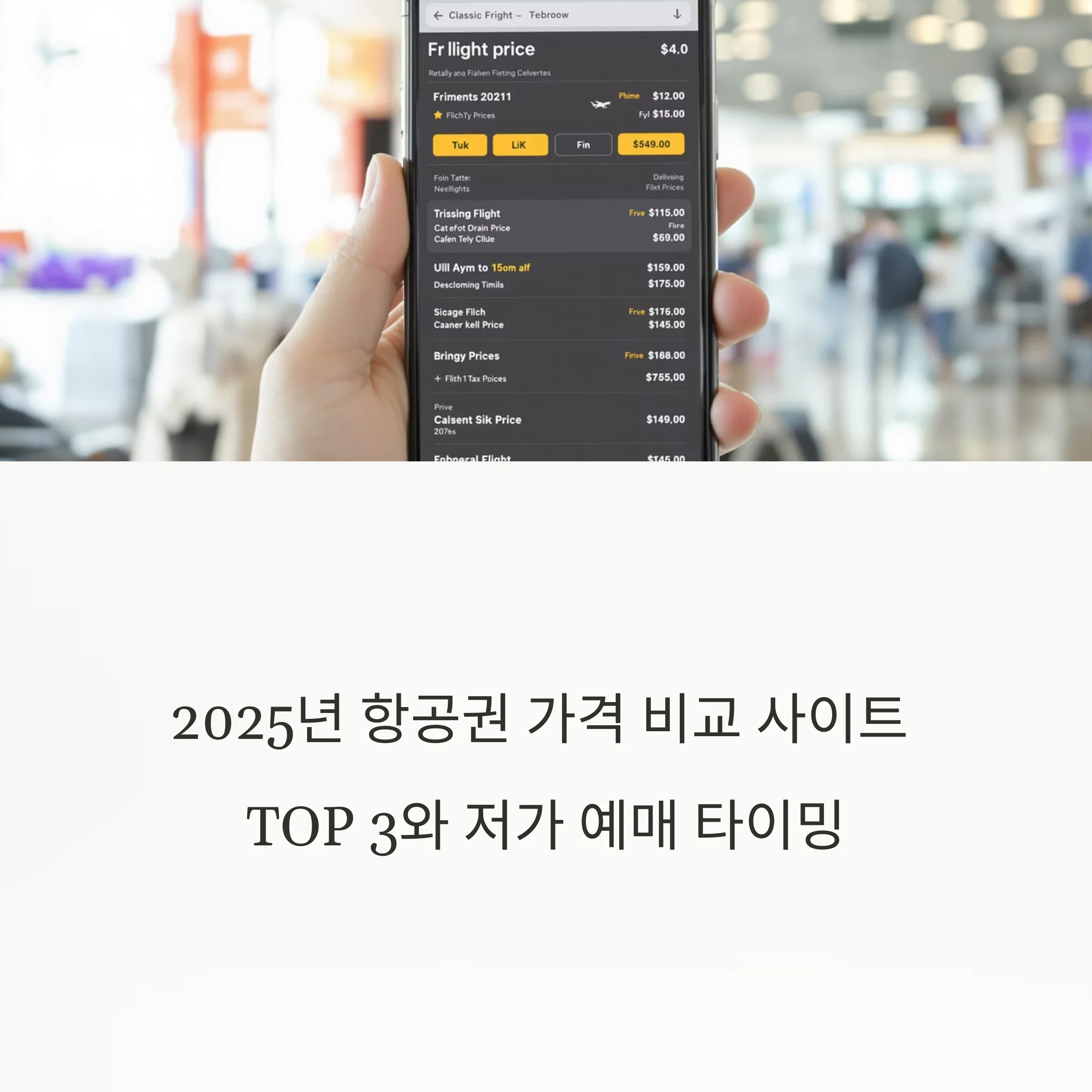 항공권 가격 비교 사이트 TOP 3