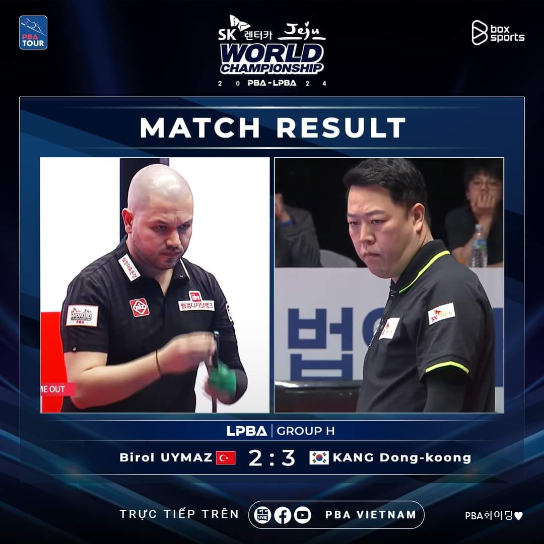 SK렌터카 제주 PBA 월드챔피언십 죽음의 조 - 강동궁 먼저 웃었다