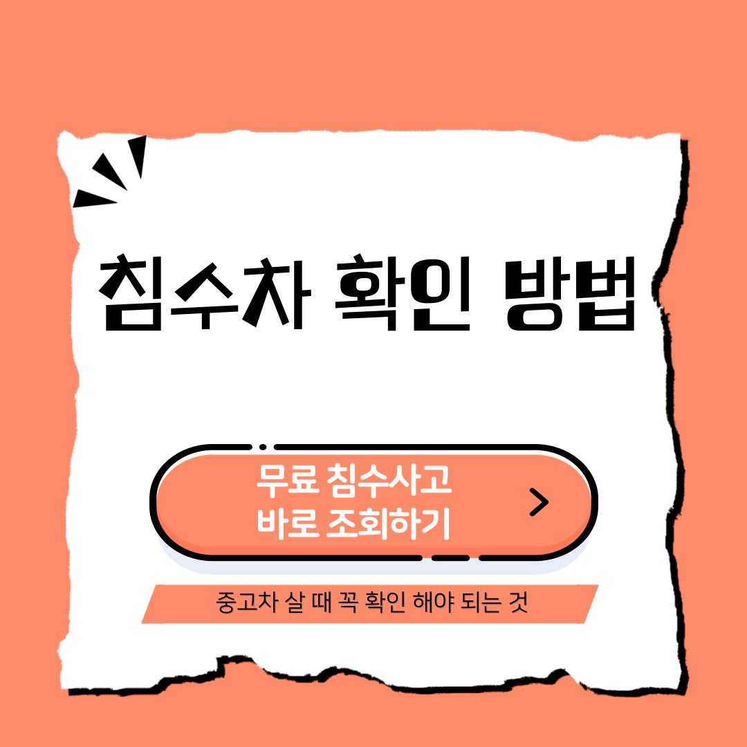 침수차 확인방법