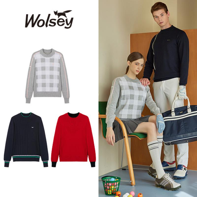 Wolsey 울시 23FW 파격초 울 블렌딩 라운딩 니트 3종 여성