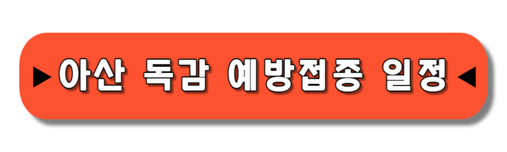 아산 독감 예방 무료접종 대상자 일정 및 병원