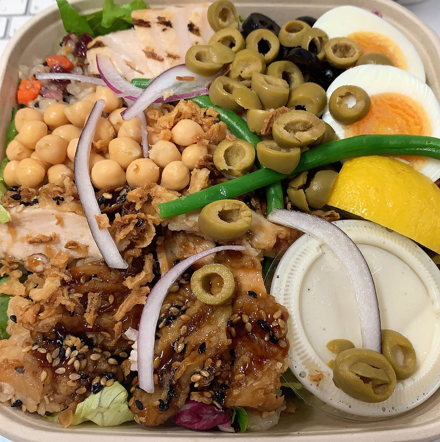 리나스 시리얼 데리야끼 치킨 샐러드