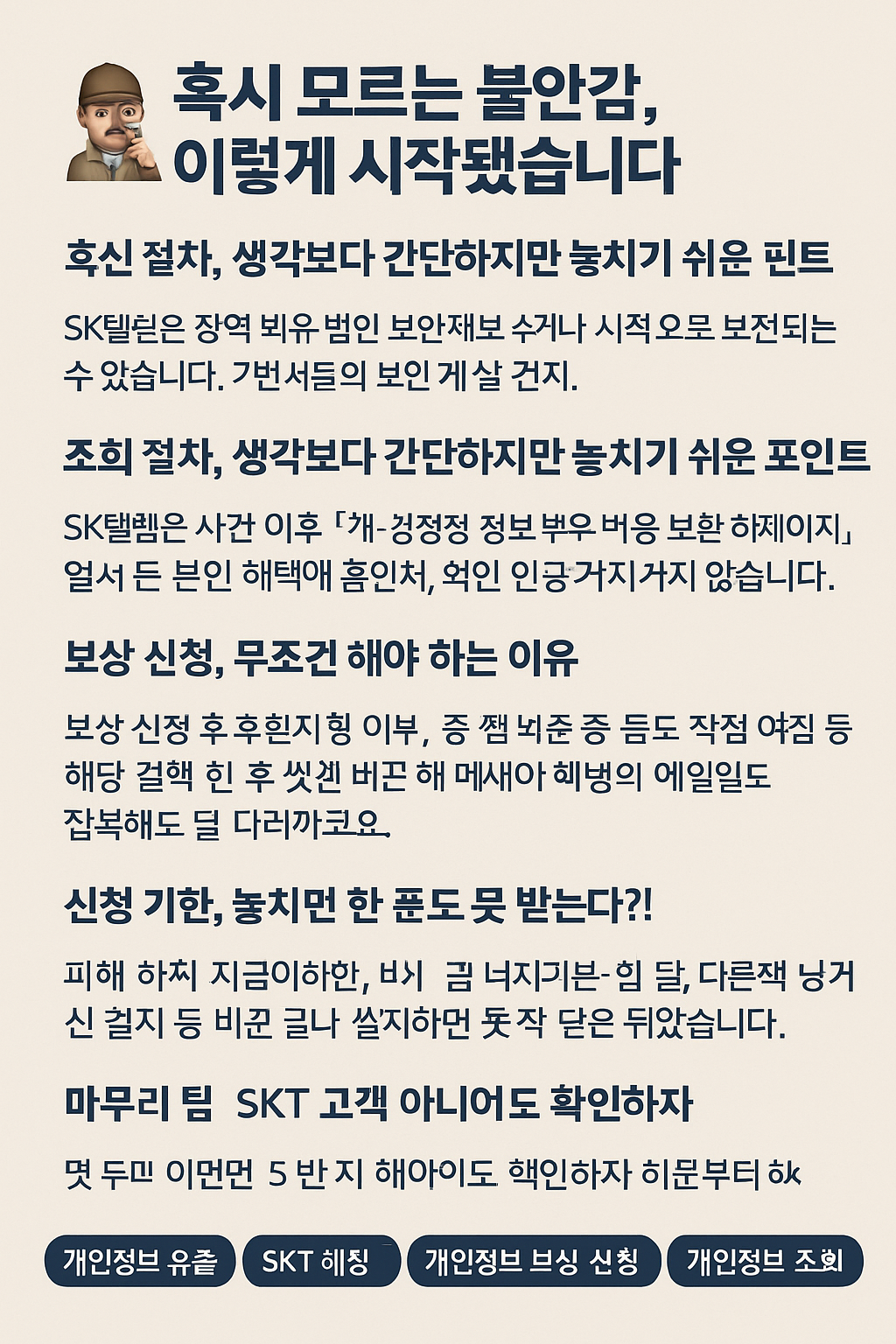SKT 개인정보 유출, 내 정보도 당했을까? 확인부터 보상 신청까지