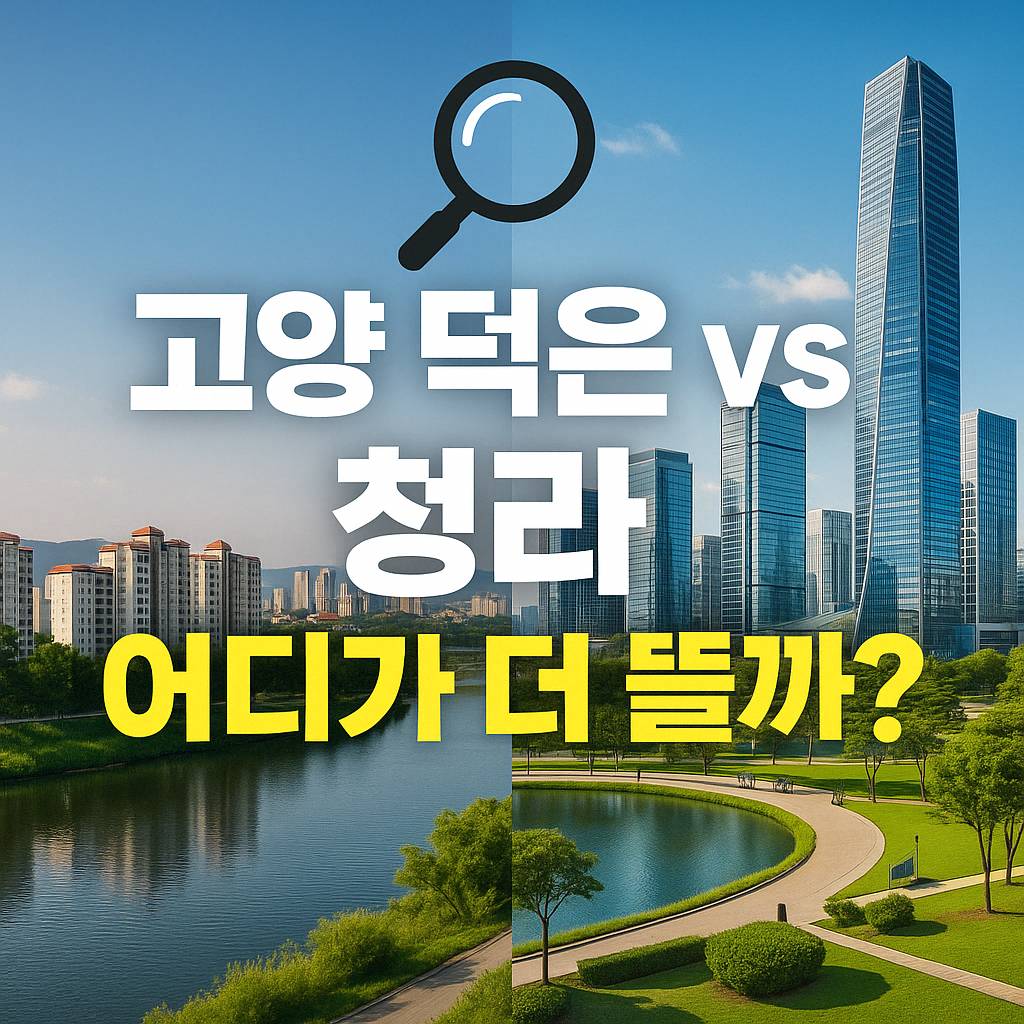 고양 덕은 vs 청라 국제도시 어디가 더 뜰까? 실거주 투자 핵심 비교 저평가 아파트 추천