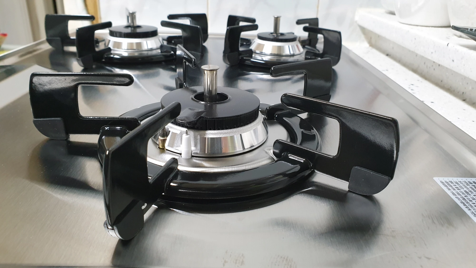 가스레인지 설치 완료 모습