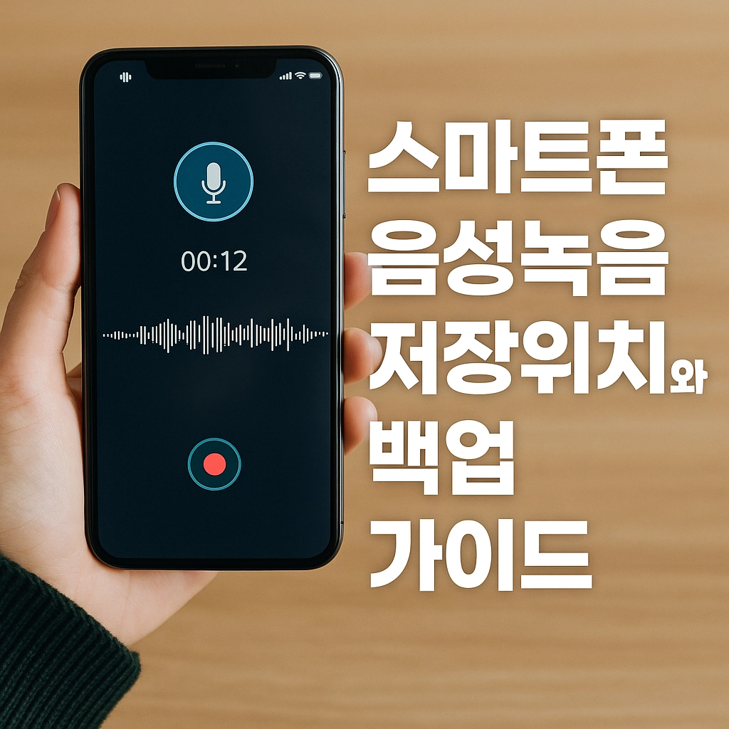 스마트폰 음성녹음 저장위치와 백업 가이드