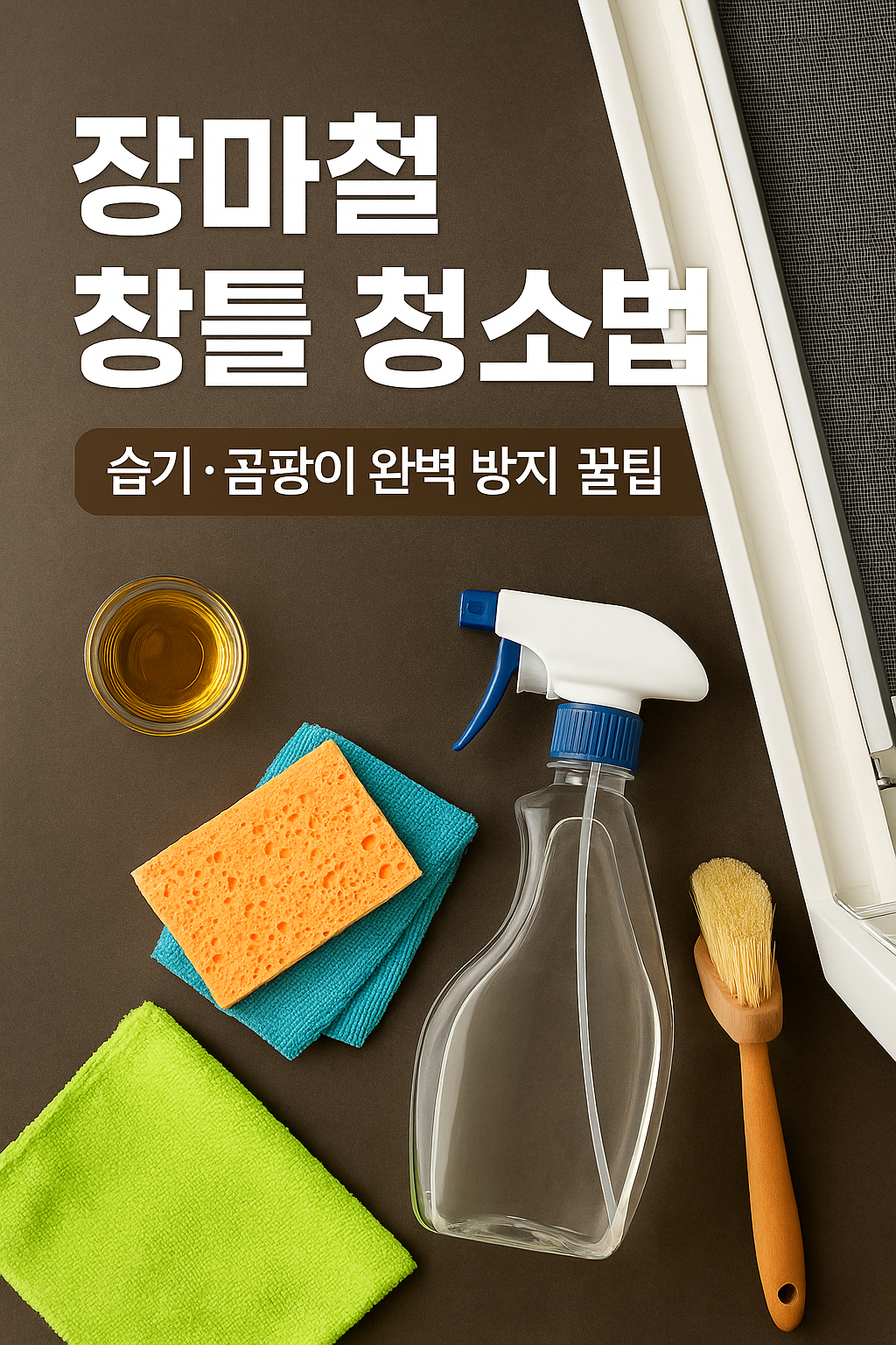 🧹 장마철 창틀 청소법 – 습기·곰팡이 완벽 방지 꿀팁