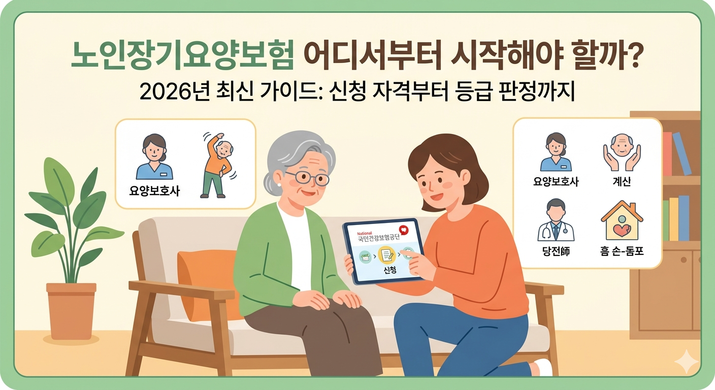 노인장기요양보험 신청방법 어디서부터 시작해야 할까? (2026년 최신 가이드)