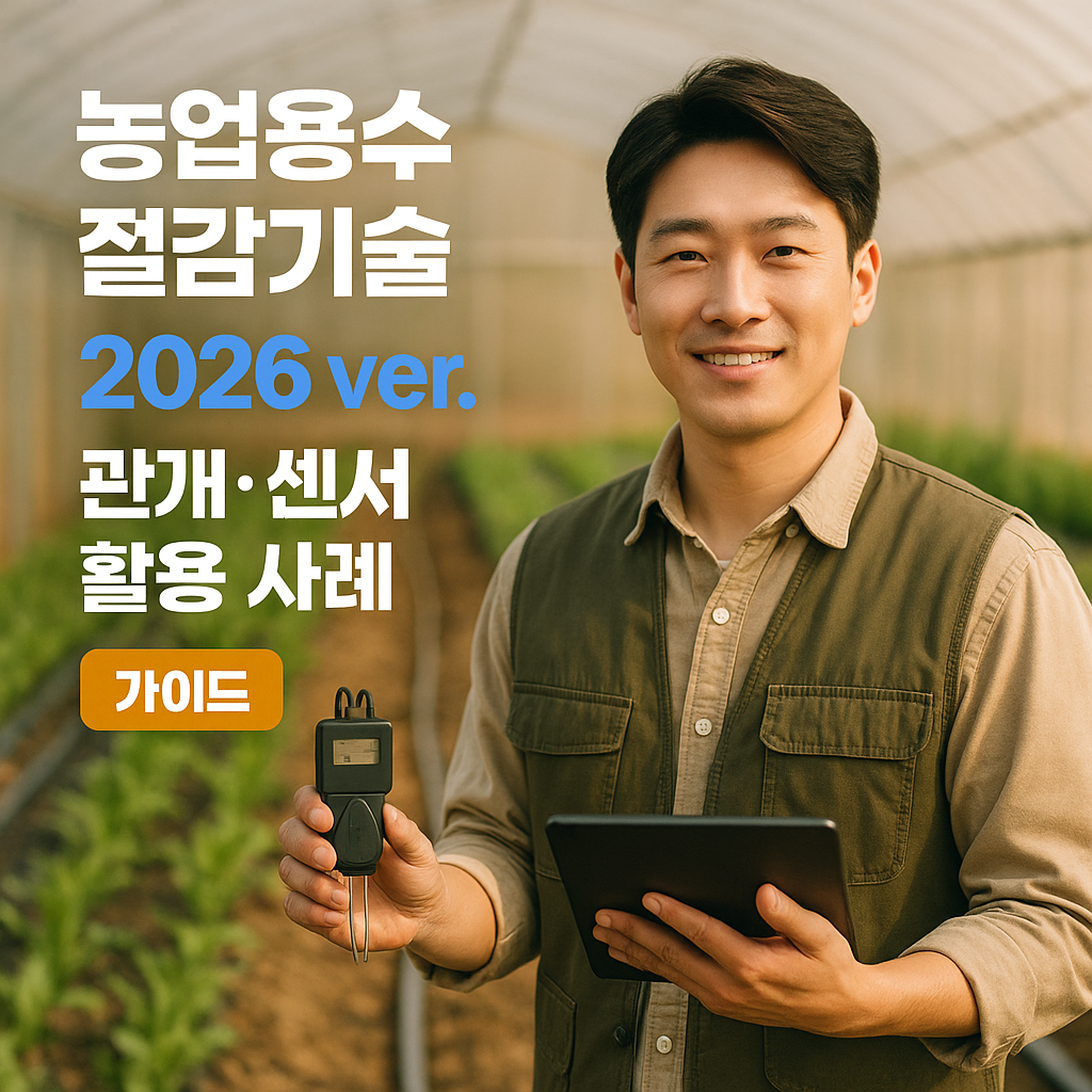 농업용수 절감기술 2026 ver. | 관개·센서 활용 사례 가이드