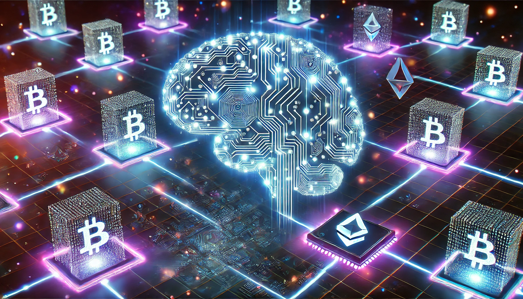 AI와 블록체인의 융합 관련 ChatGPT 생성 보조 이미지