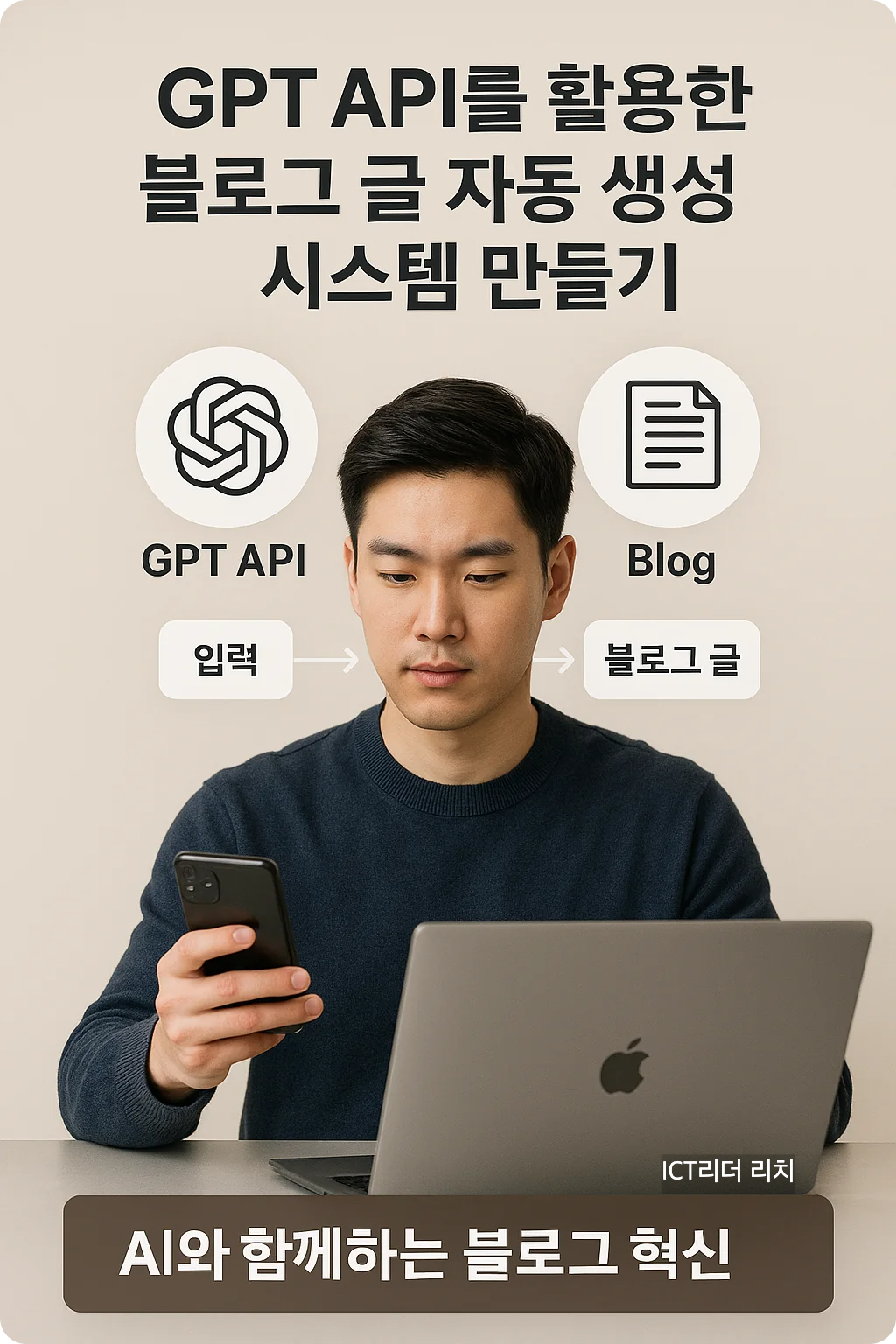 GPT API 블로그 글 자동 생성 인포그래픽 – 남성 모델