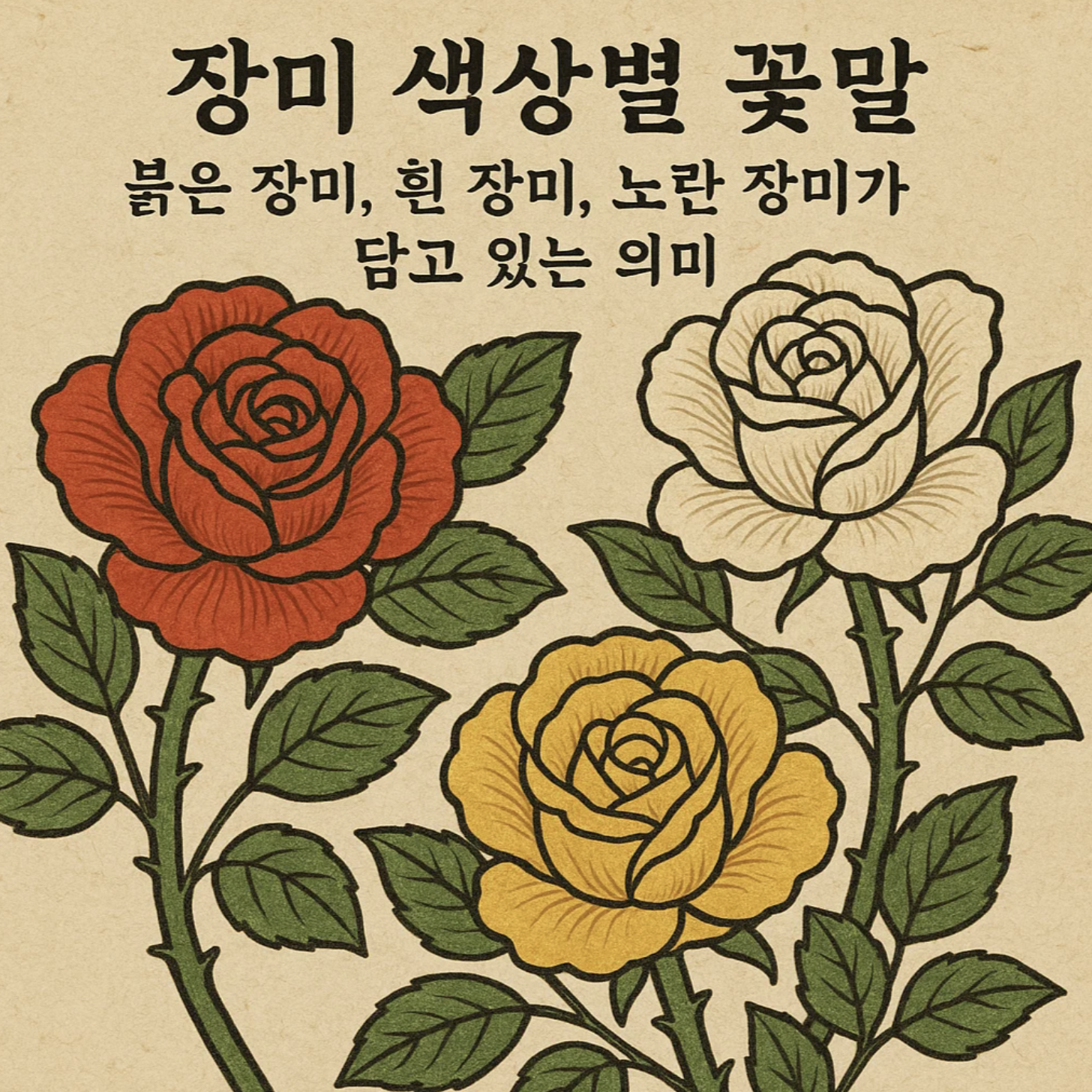 장미 색상별 꽃말 붉은 장미, 흰 장미, 노란 장미가 담고 있는 의미