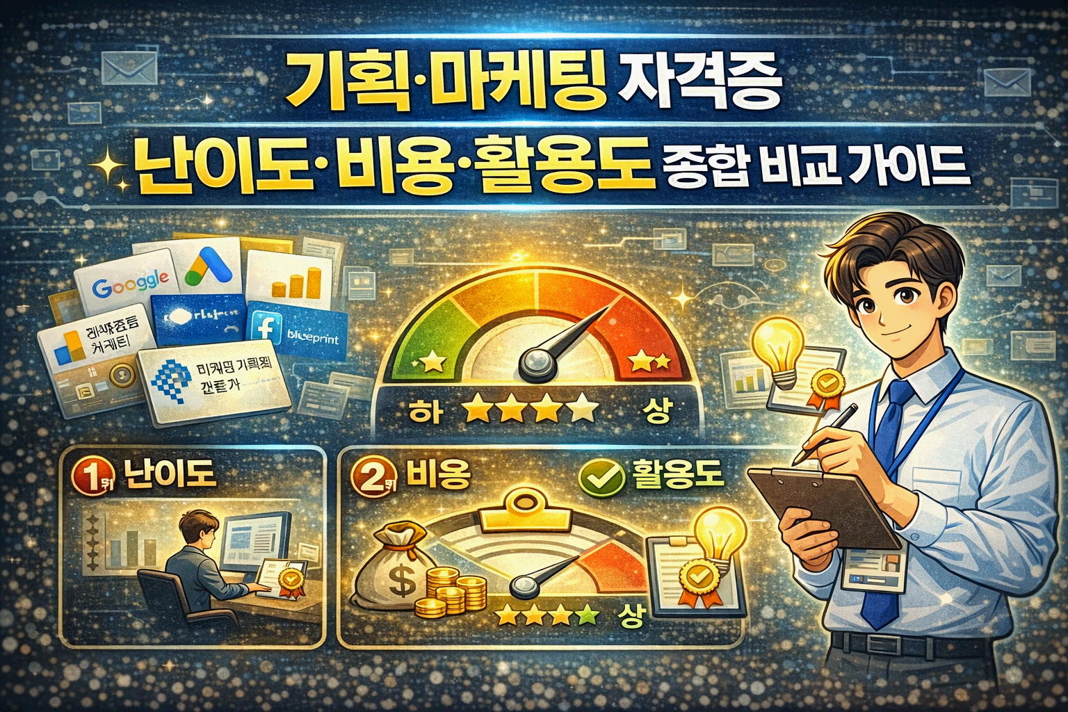 기획·마케팅 자격증 난이도·비용·활용도 종합 비교 가이드