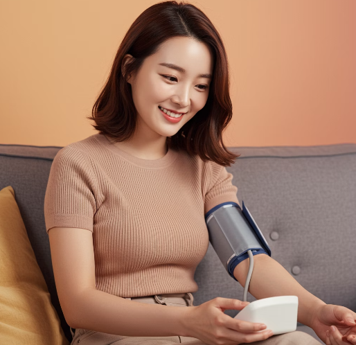 엑스트라버진 올리브오일 먹고 혈압 측정하는 모습 1