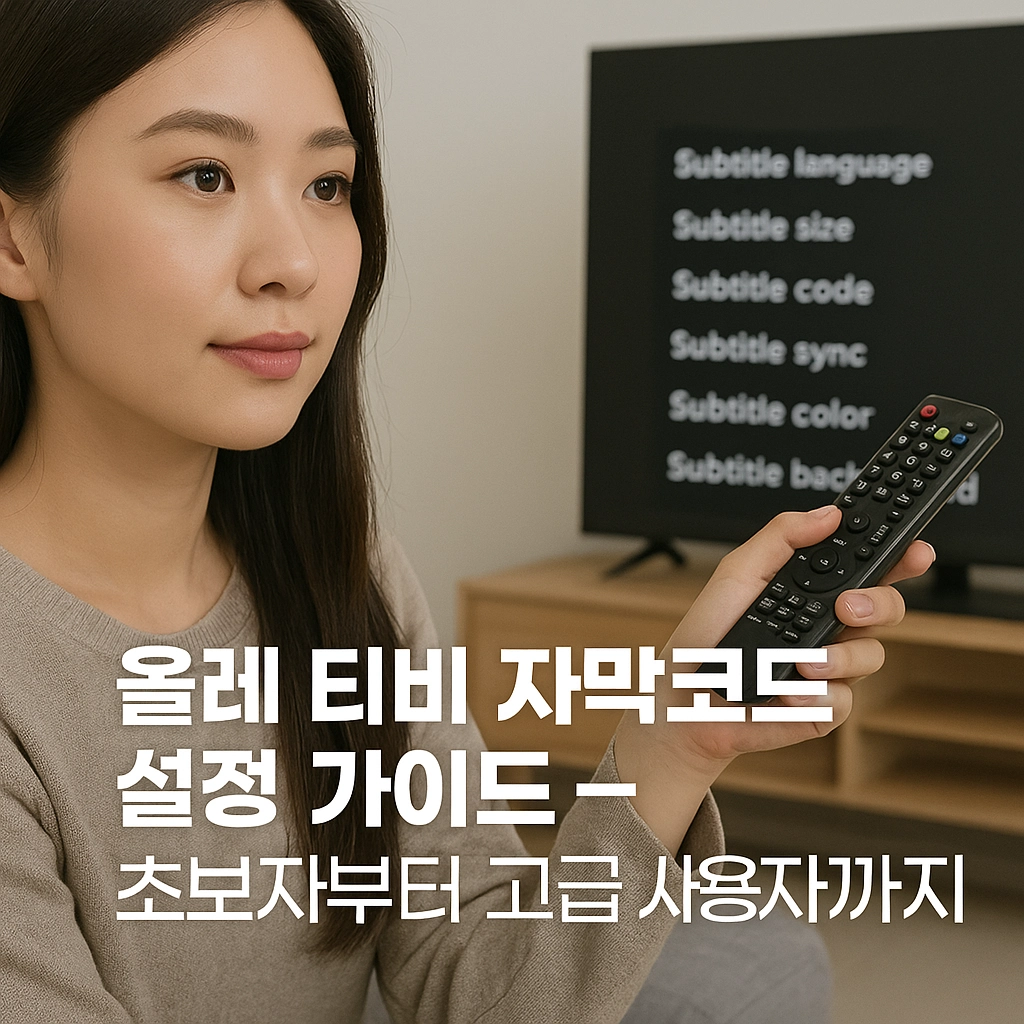 올레 티비 자막코드 설정 가이드 - 초보자부터 고급 사용자까지