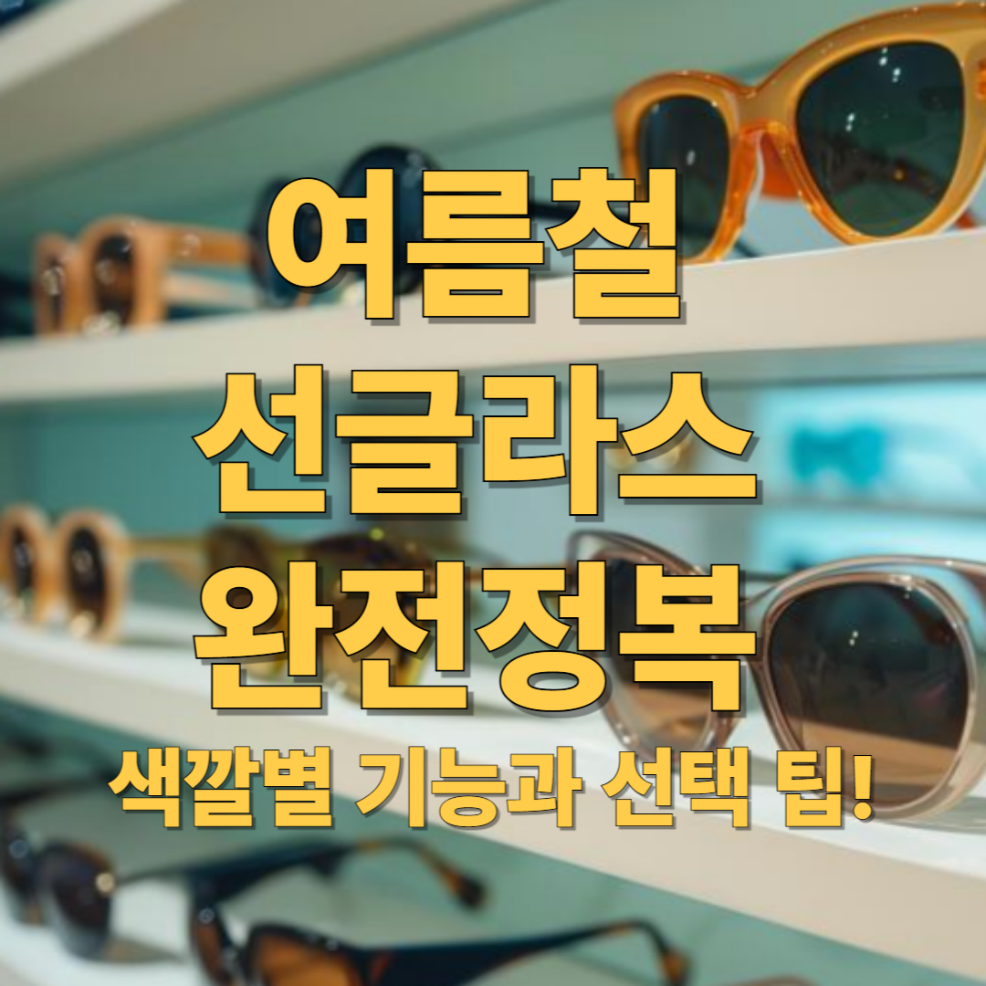 선글라스, 여름철 눈 보호를 위한 완벽 가이드
