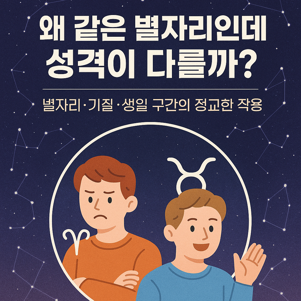 왜 같은 별자리인데 성격이 다를까? — 별자리·기질·생일 구간의 정교한 작용