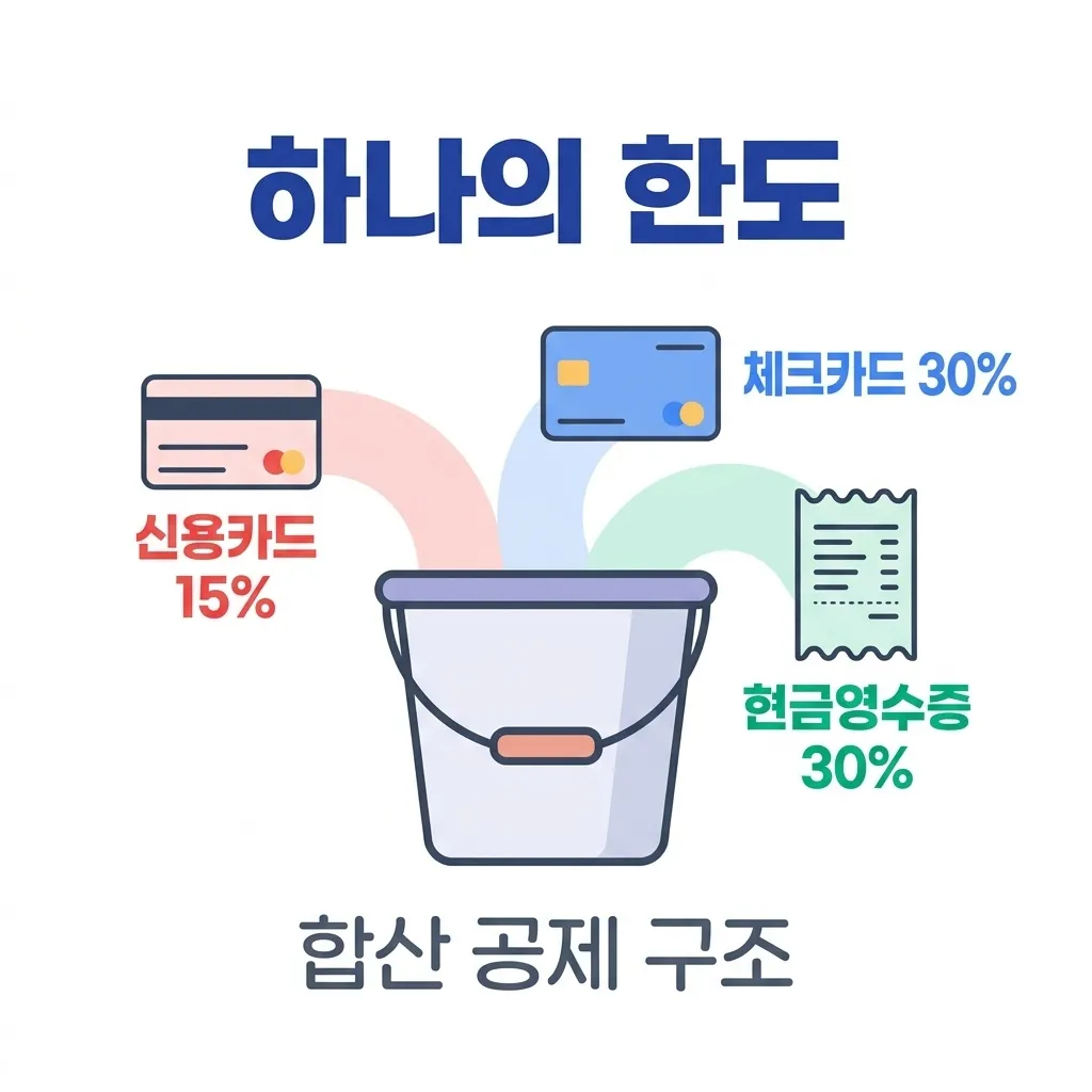 신용카드 현금영수증 소득공제 합산 구조 개념 정리