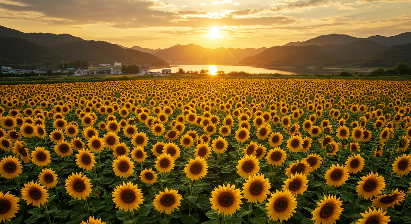 지금이 절정! 2025 교동도 난정 해바라기 정원 실시간 개화 소식