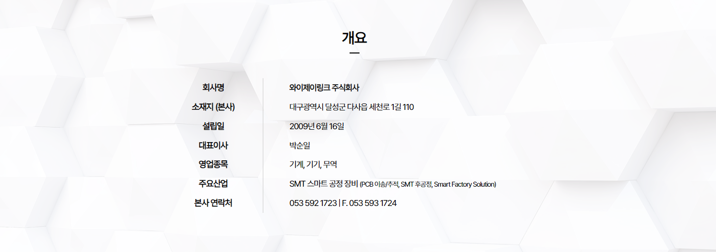 와이제이링크 개요