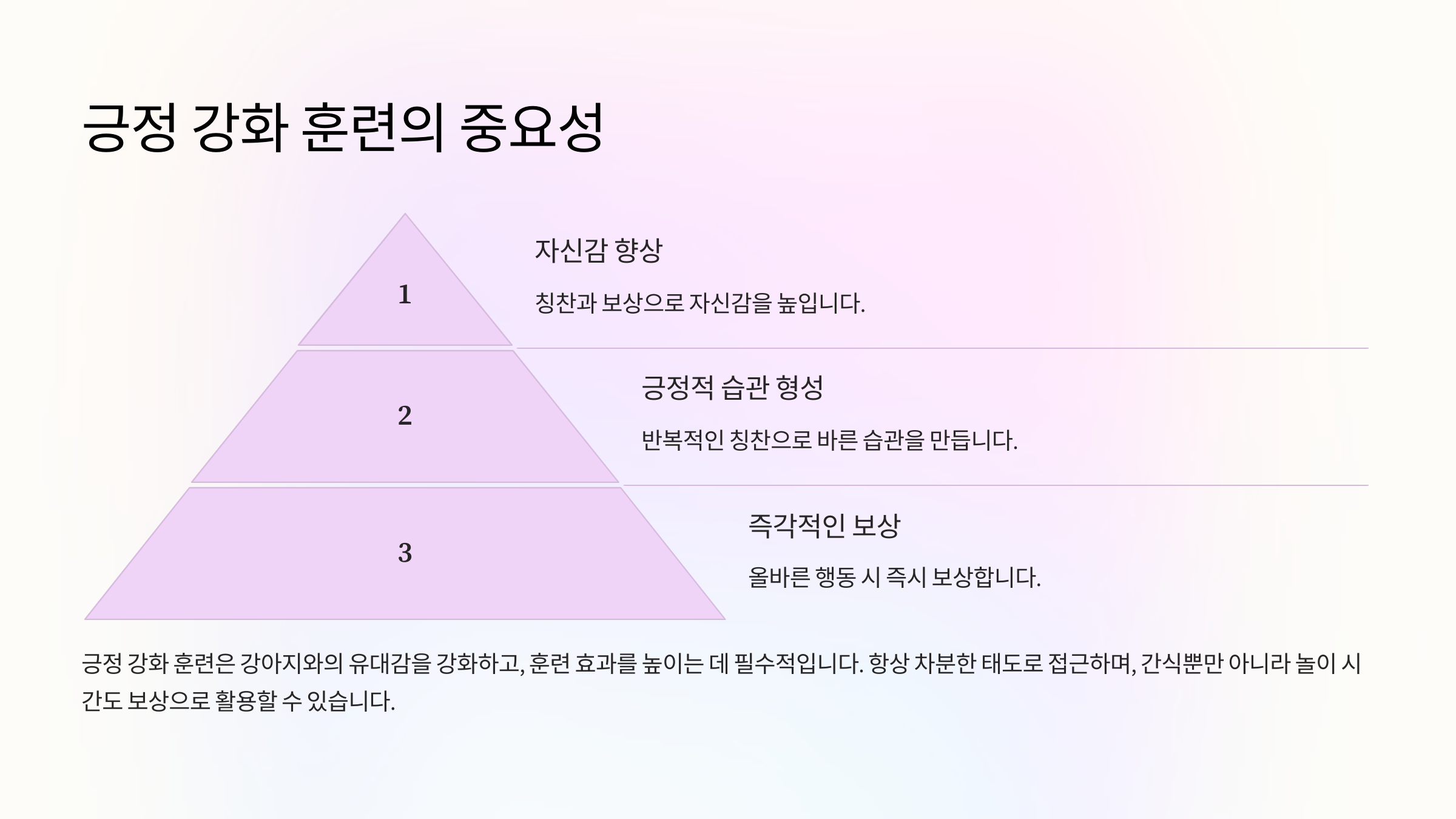 긍정 강화 훈련의 중요성