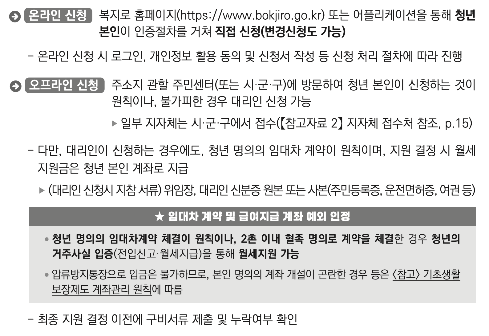 복지로 청년월세 특별지원 신청방법