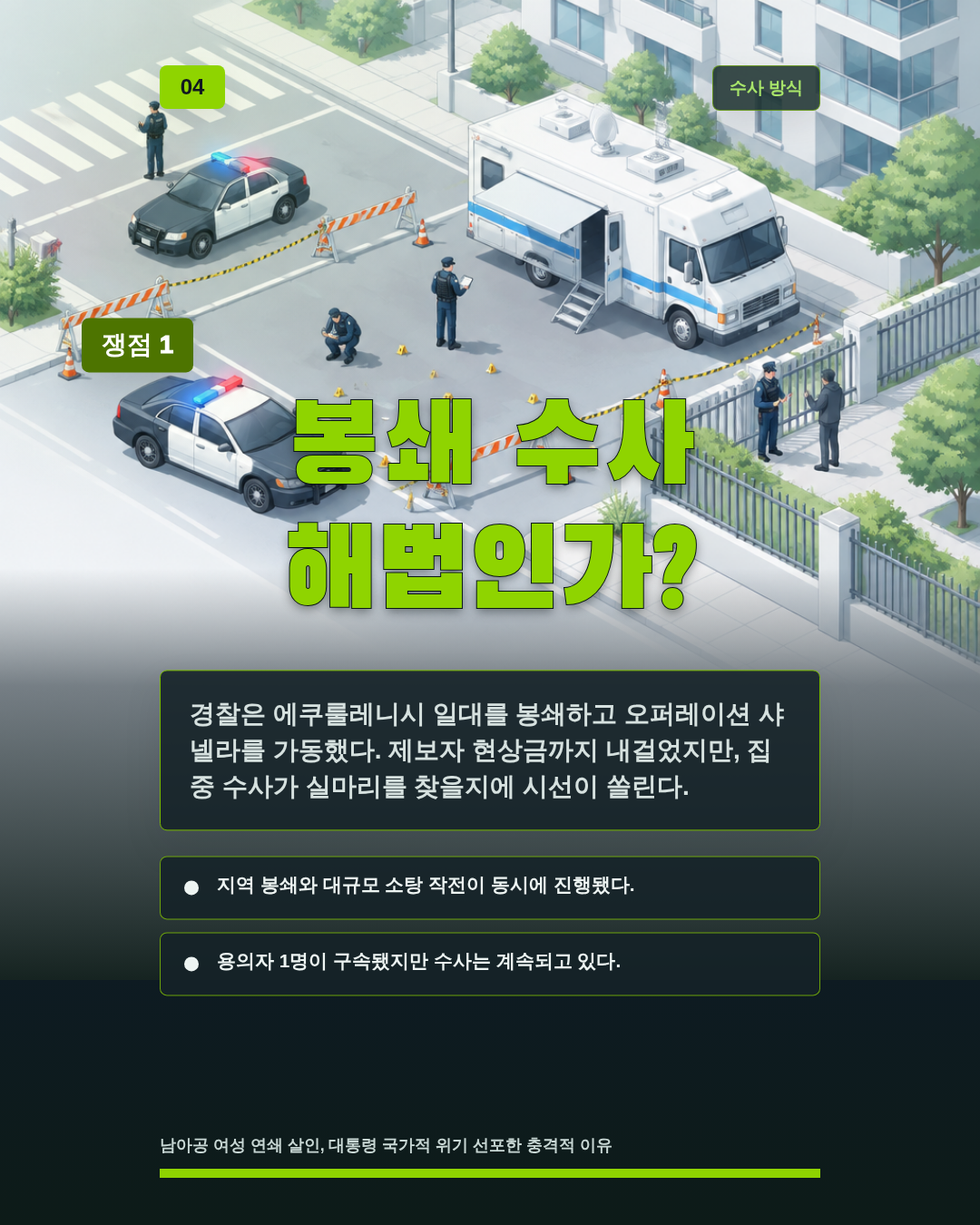 봉쇄 수사 해법인가?