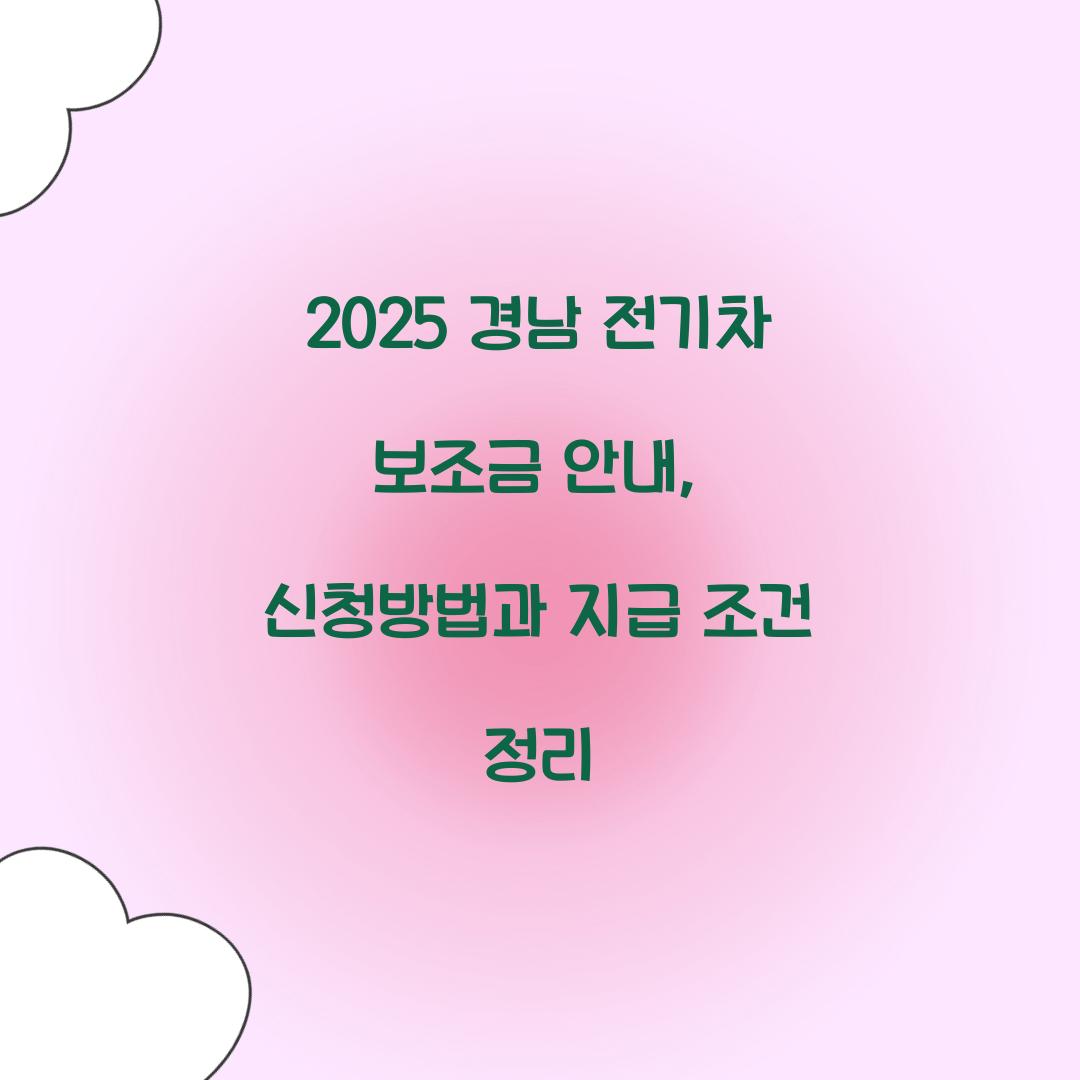 경남 전기차 보조금