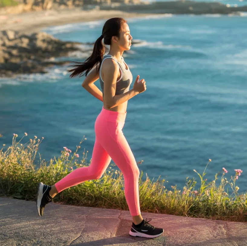 통풍 치료를 위해 달리기 운동중인 사람