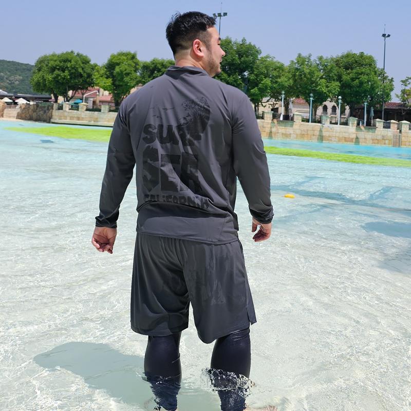 남자 빅 사이즈 래쉬가드 씨서프 집업 수상레저 수영복 여름 물놀이 비치웨어 바캉스 큰옷