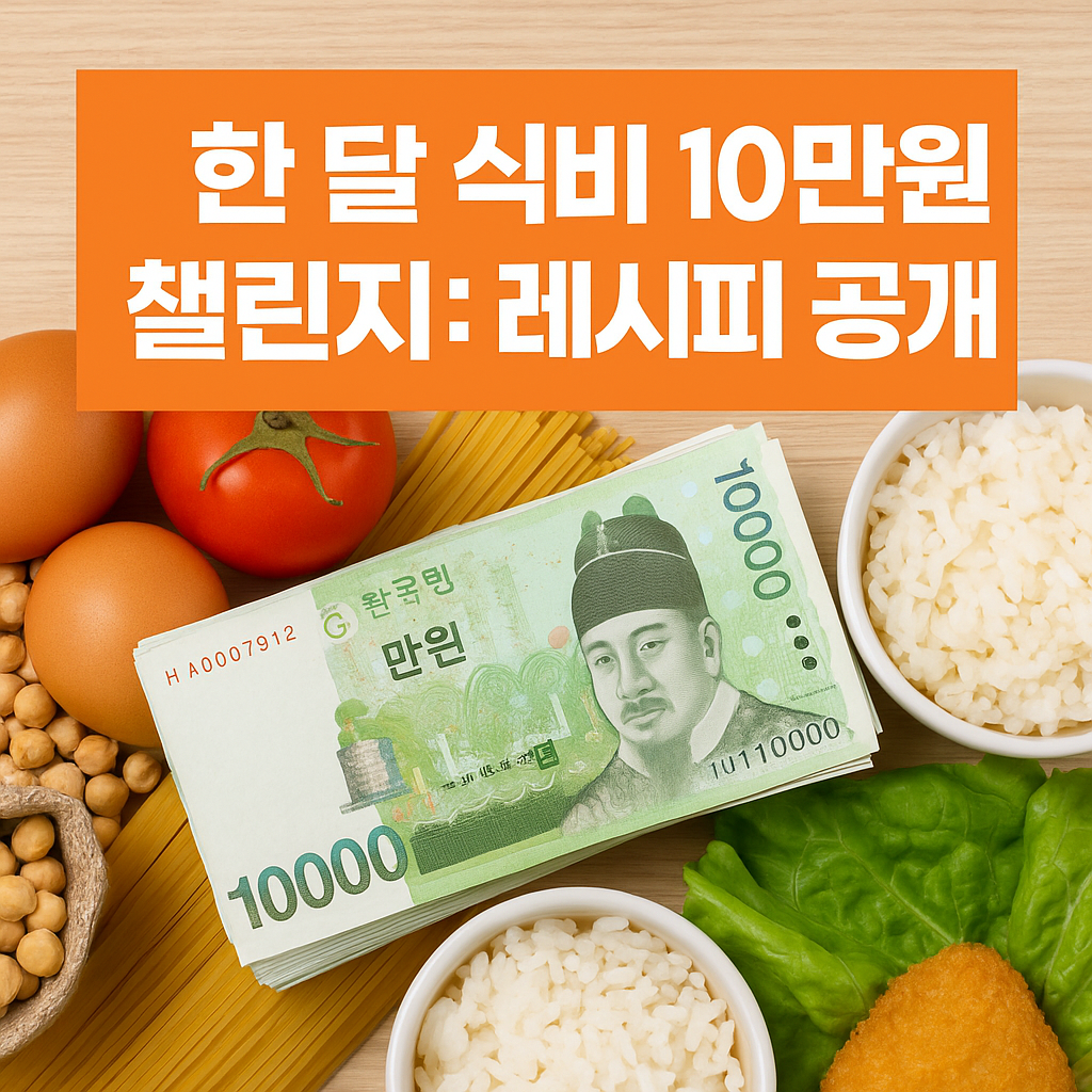 한 달 식비 10만원 챌린지: 현실 가능한 레시피 공개