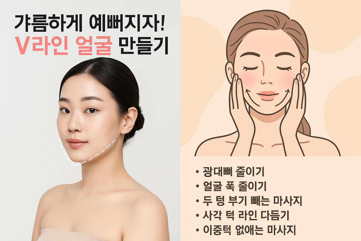 갸름하게 예뻐지자! V라인 얼굴 만들기