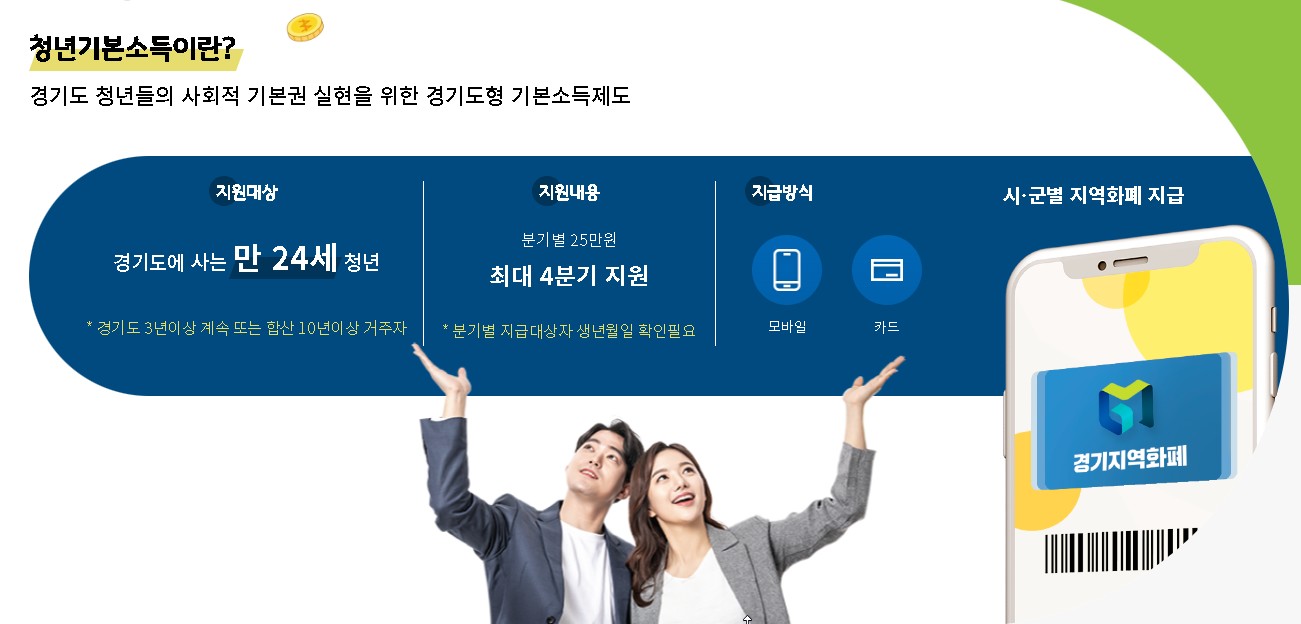 경기도 청년기본소득 신청방법
