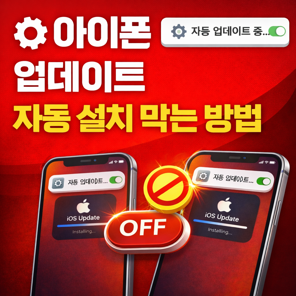 아이폰 업데이트 자동 설치 막는 방법