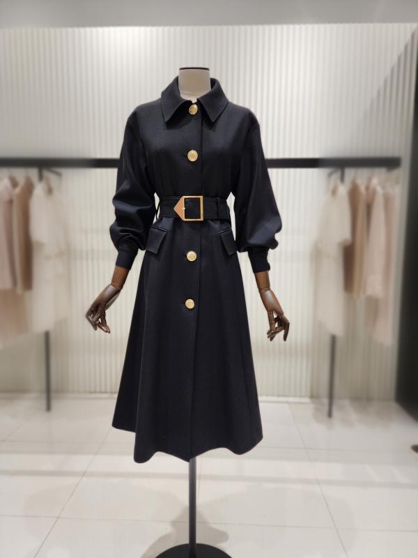 모조에스핀 A라인 벨티드 트렌치코트 S224MSI001