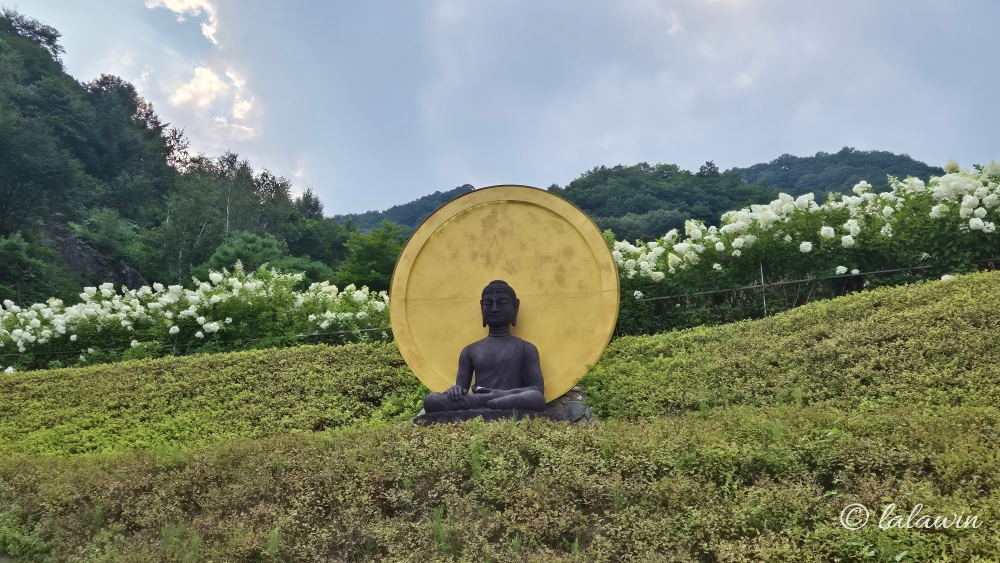 야외 불상, 광배