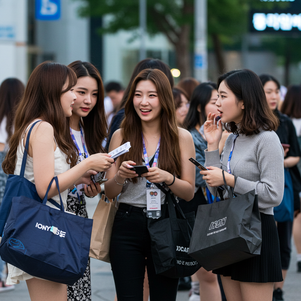 아이콘 매치 예매하는 한국인 여성들2