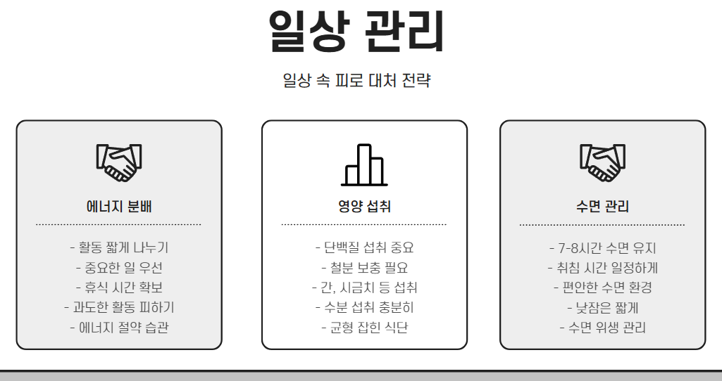일상 속 피로 대처법
