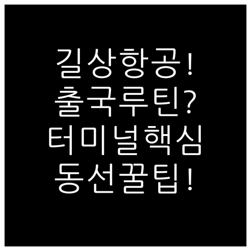 길상항공 인천공항 출국 루틴 터미널 ..