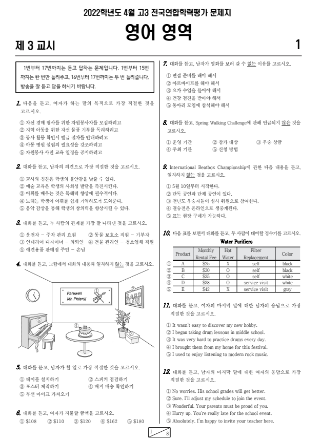 2022년-4월-고3-영어-모의고사-기출문제